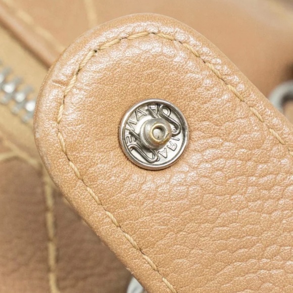 CHANEL CC Caviar Beige Wild Stitch Tote Bag Palladium Chain Purse HOST PICK 💖5 - Picture 7 of 16